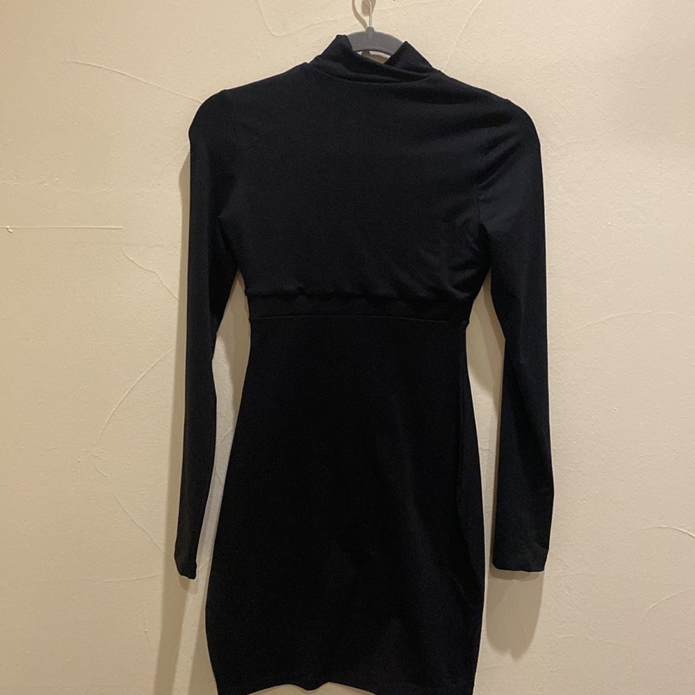 NWT Susana Monaco XS Black Mock-neck mini dress - Picture 4 of 5